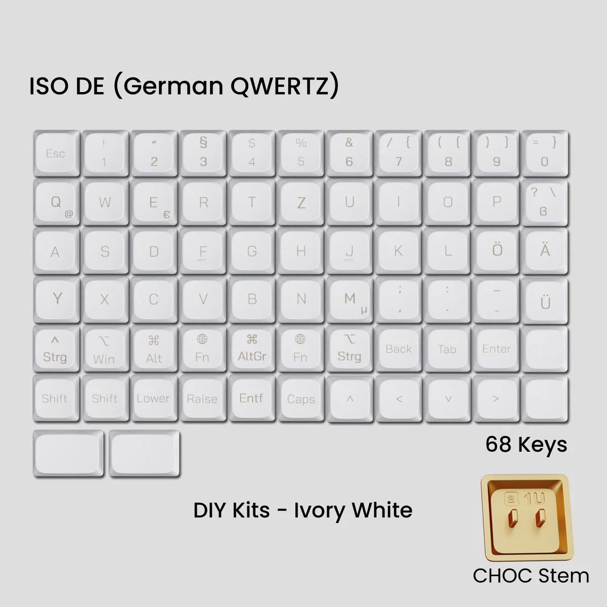 Awekeys Air Low-Profile Metal Keycaps (Choc Stems) - Image 3
