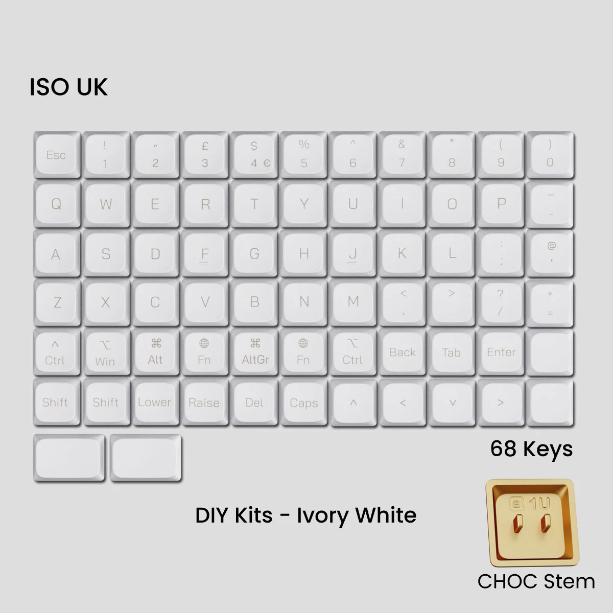 Awekeys Air Low-Profile Metal Keycaps (Choc Stems) - Image 4