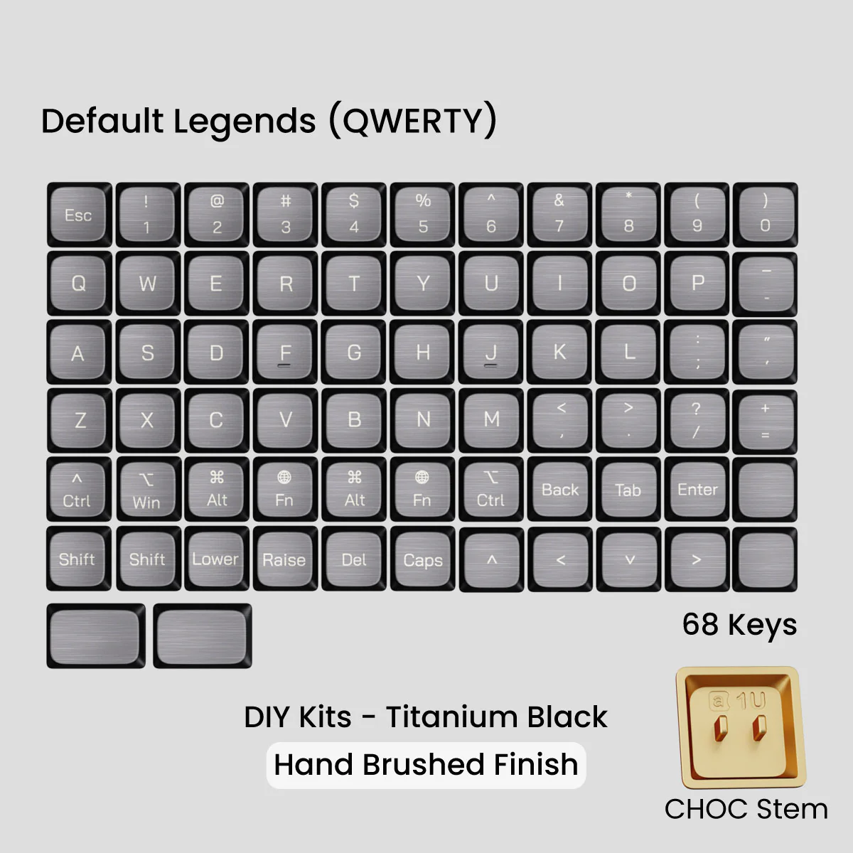 Awekeys Air Low-Profile Metal Keycaps (Choc Stems) - Image 46