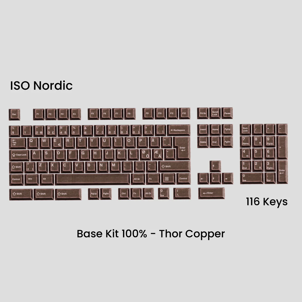 Awekeys Viking Antiques Metal Keycap Set [ISO DE and Nordic] - Image 15