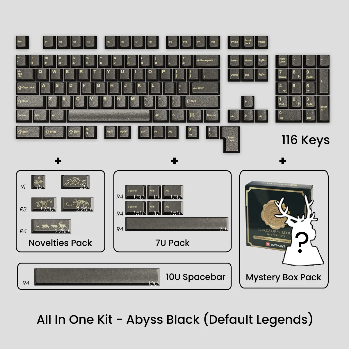 Awekeys Wild Ice Metal Keycaps Set - Image 33