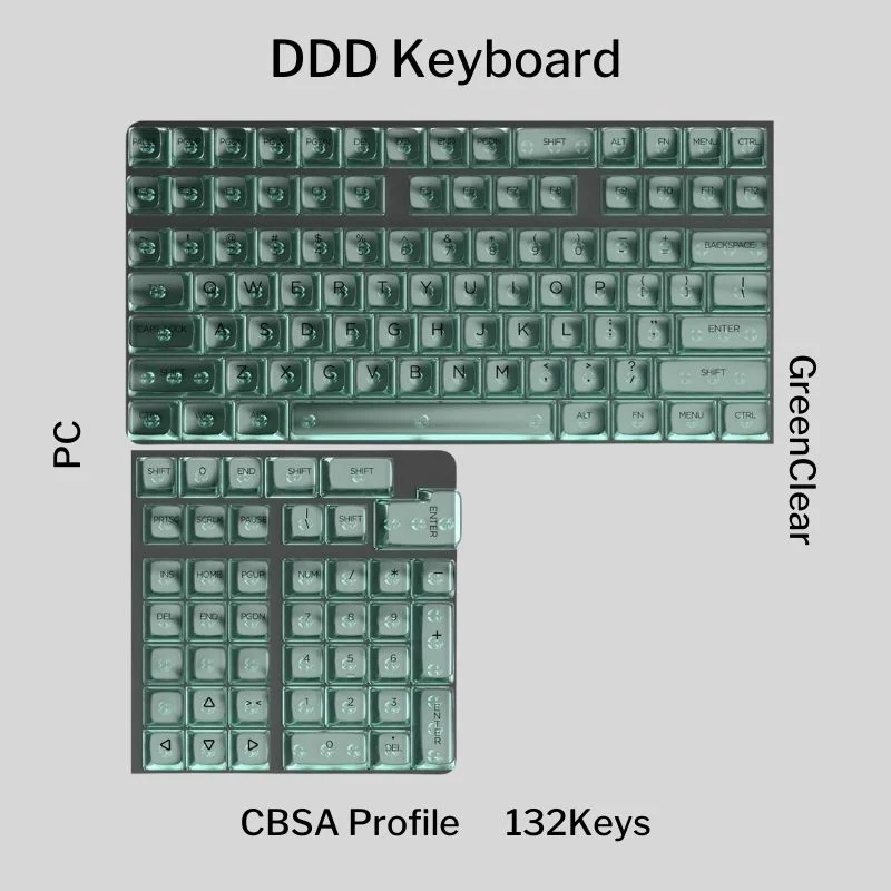 DDD Crystal Transparent Keycaps