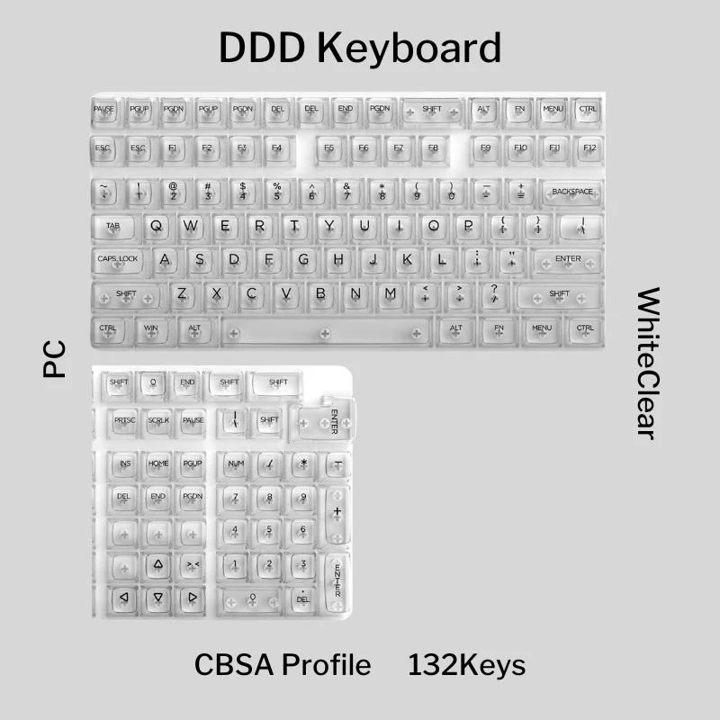 DDD Crystal Transparent Keycaps - Image 3