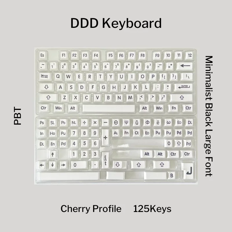 DDD Minimalist Black Keycaps