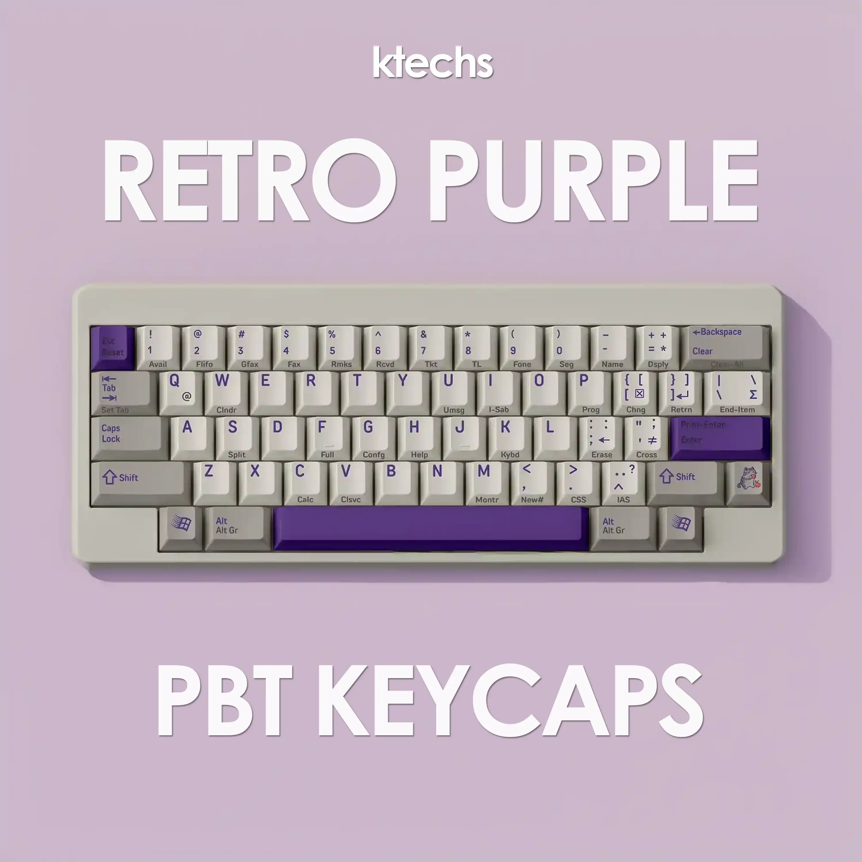 FBB Retro Purple PBT Keycap Set