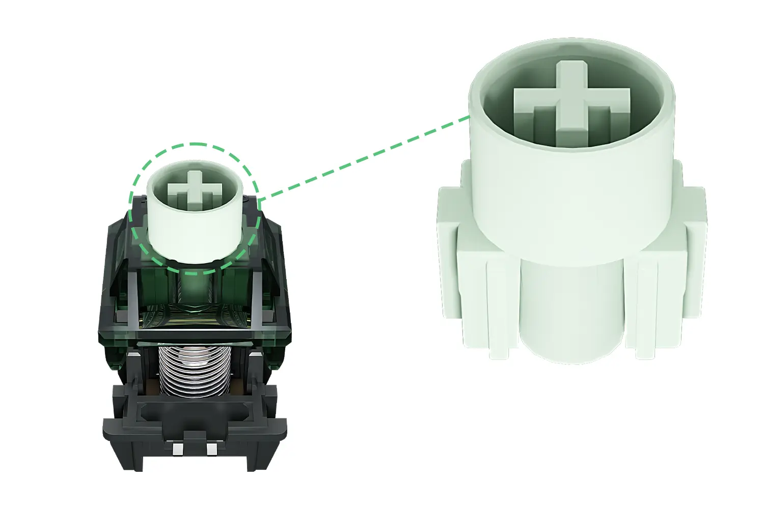 Gateron Magnetic Jade Emerald Hall Effect Switch - Image 5