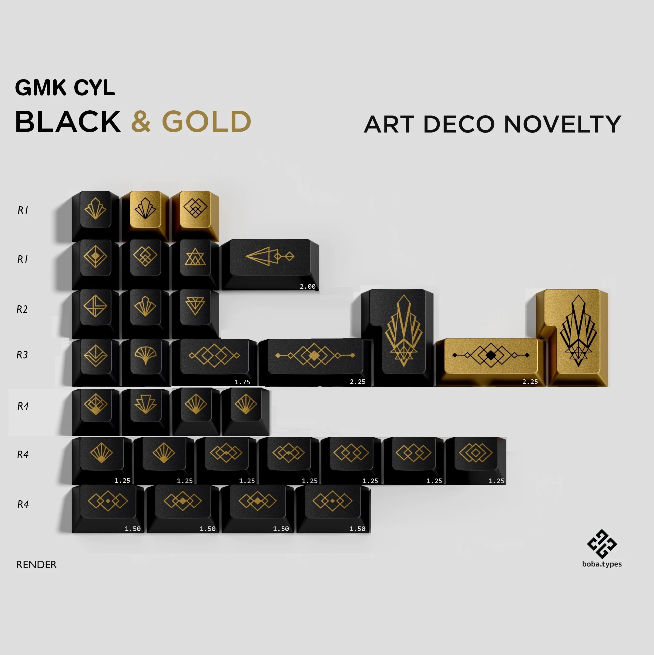 GMK CYL Black and Gold - Image 10