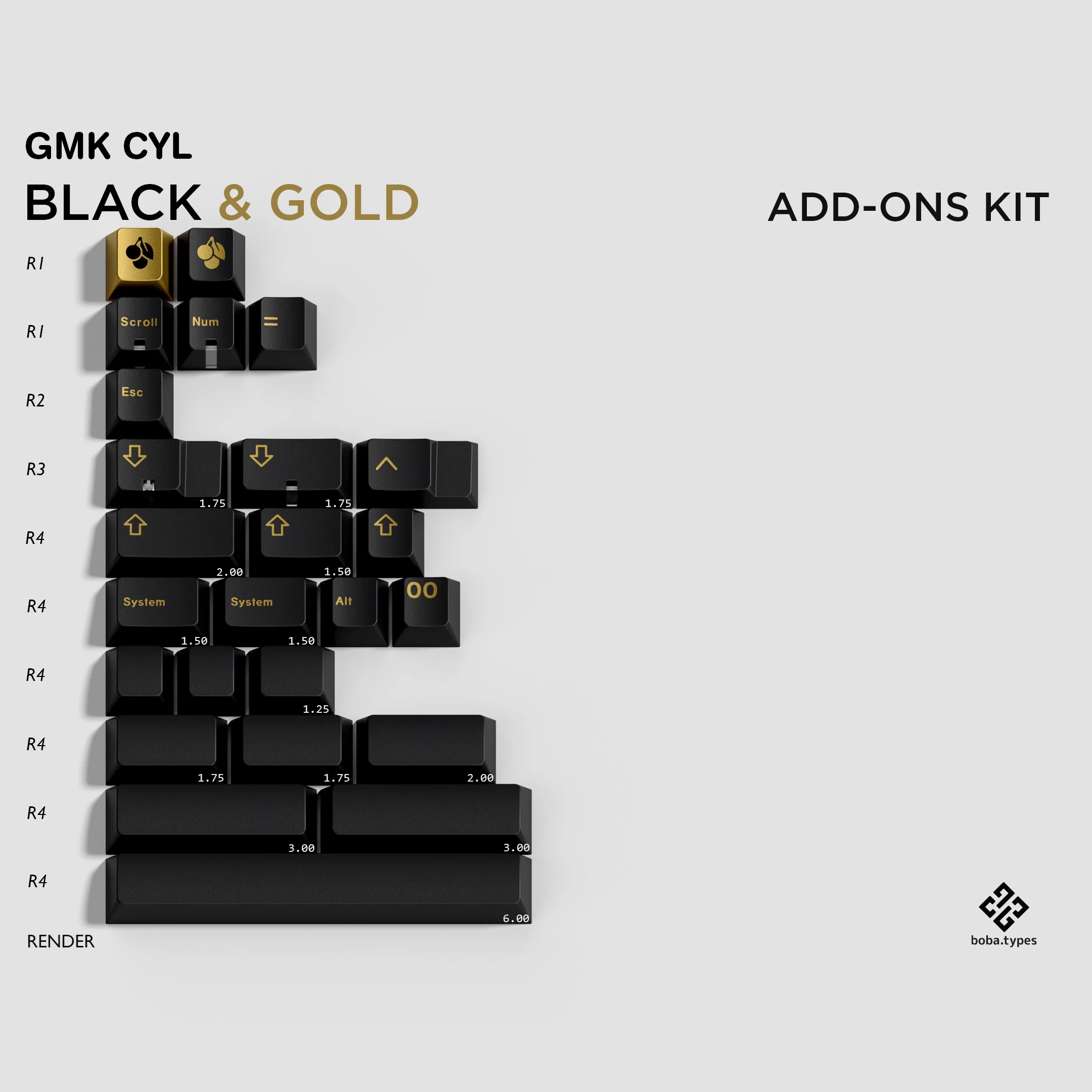 GMK CYL Black and Gold - Image 14