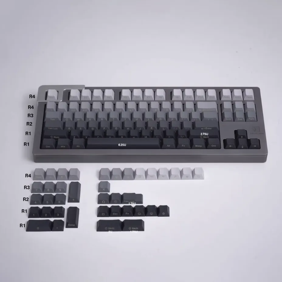 Grey Gradient Keycaps