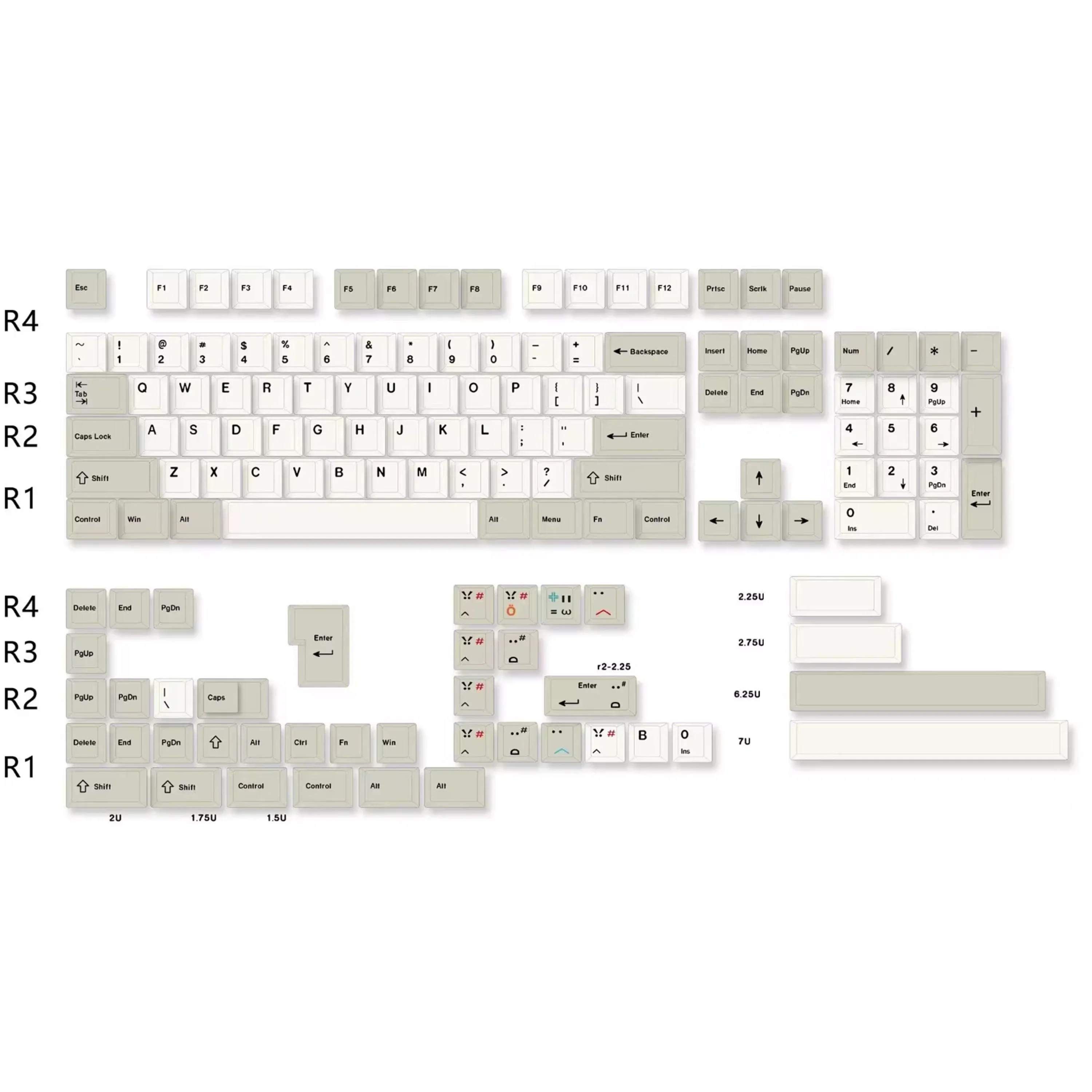 Retro Beige Keycaps
