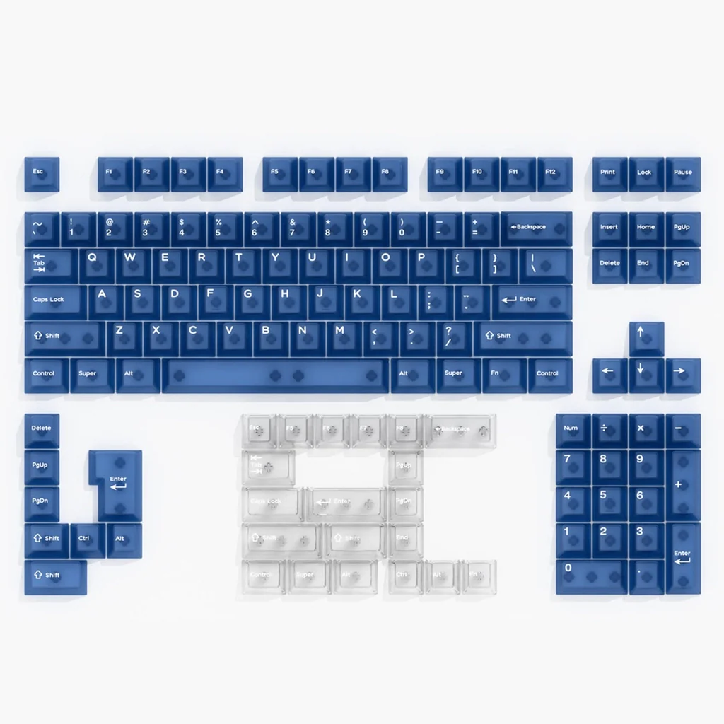 Translucent Dark Blue Keycaps - Image 4